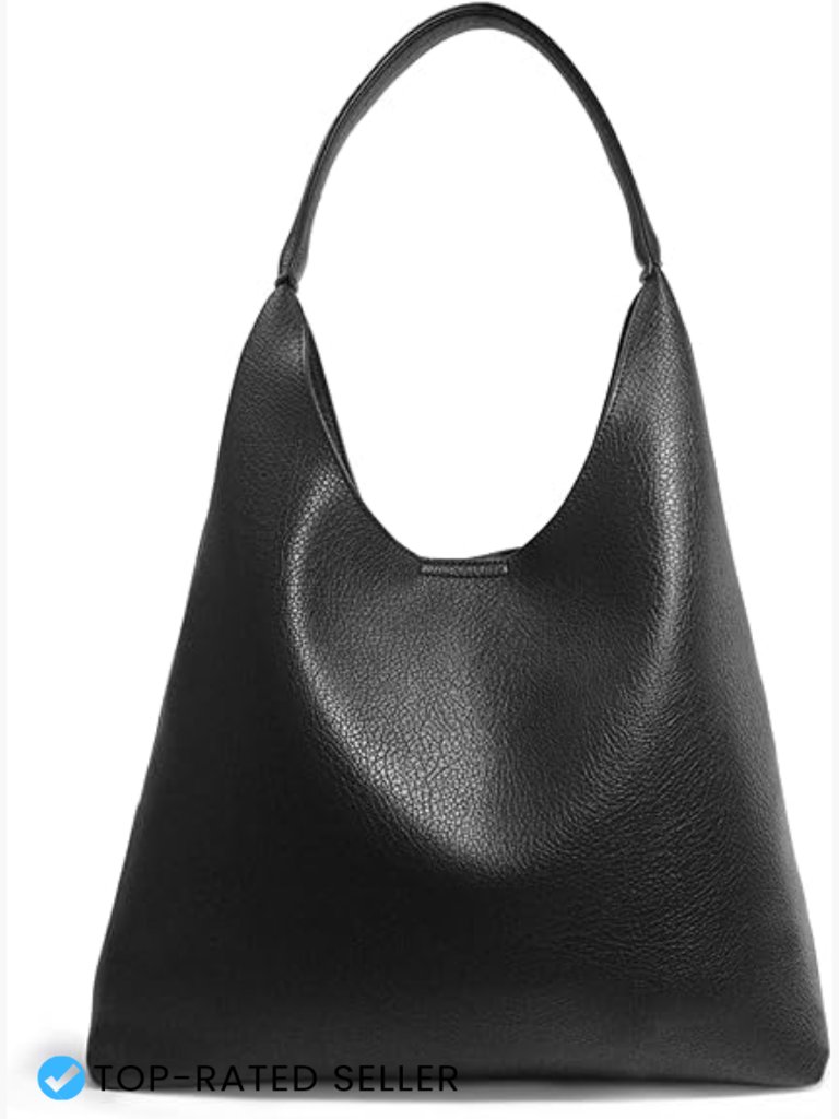 Soft Vegan Leather Slouchy Hobo Tote Shoulder Handbag Work Weekender